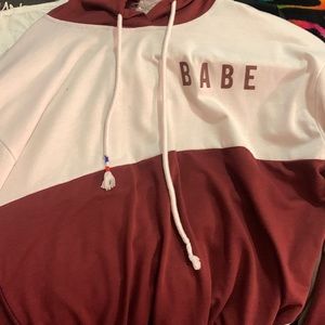 shein babe hoodie.